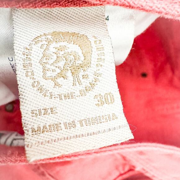 Diesel Darron Regular Slim Tapered Leg Denim Jeans Red Size 30 x 32 L - Picture 9 of 10